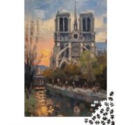 Iconic Notre Dame De Paris Jigsaw Puzzle for Adults, 1000 Pieces, 52x38cm/1000pcs, Screen-Free Activity, Evening Leisure And Time at Home