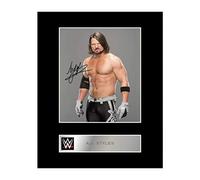 Iconic pics A.J. Styles Signed Mounted Photo Display WWE Autographed Gift picture print