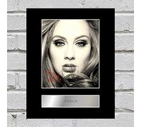 Iconic pics Adele Digitally Signed Mounted Photo Display #2 10x8 Inches Autographed Picture Print