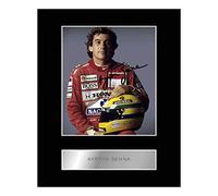 Iconic Pics Ayrton Senna Signed Mounted Photo Display F1 Autographed Gift Picture Print