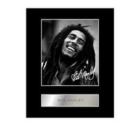 Iconic Pics Bob Marley Signed Mounted Photo Display Autographed Gift Picture Print