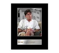 Iconic pics Charlie Sheen Signed Mounted Photo Display Two and a Half Men Autographed Gift picture print