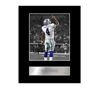 Iconic pics Dak Prescott Signed Mounted Photo Display Dallas Cowboys #2 Autographed Gift picture print