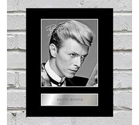 Iconic pics David Bowie Print Signed Mounted Photo Display 10x8 Inches Autographed Picture Print