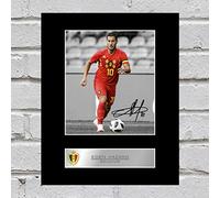 Iconic pics Eden Hazard Signed Mounted Photo Display Belgium FC Autographed Gift picture print