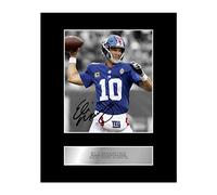 Iconic pics Eli Manning Signed Mounted Photo Display New York Giants #01 Printed Autograph Gift Picture Print