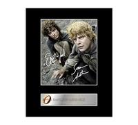 Iconic pics Elijah Wood and Sean Astin Signed Mounted Photo Display Lord of the Rings Autographed Gift picture print