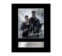 Iconic pics Emilia clarke and Arnold Schwarzenegger Signed Mounted Photo Display Terminator Genisys Autographed Gift Picture Print