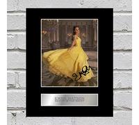 Iconic pics Emma Watson Digitally Signed Mounted Photo Display 10x8 Inches Beauty and the Beast #2 Autographed Picture Print