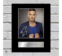 Iconic pics Gary Barlow Digitally Signed Mounted Photo Display 10x8 Inches Autographed Picture Print