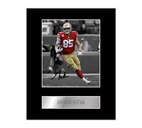 Iconic pics George Kittle Signed Mounted Photo Display San Francisco 49ers #05 NFL Printed Autograph Gift Picture Print