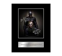 Iconic pics Heath Ledger and Christian Bale Signed Mounted Photo Display The Dark knight Autographed Gift picture print