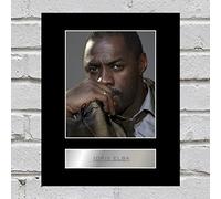 Iconic pics Idris Elba Digitally Signed Mounted Photo Display Autograph Picture Print