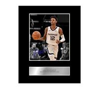 Iconic pics Ja Morant Signed Mounted Photo Display Memphis Grizzlies #01 NBA Printed Autograph Gift Picture Print