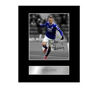 Iconic pics Jamie Vardy Digitally Signed Mounted Photo Display LC Autographed Picture Print