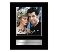 Iconic pics John Travolta and Olivia Newton-John Signed Mounted Photo Display Grease Autographed Gift picture print