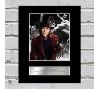 Iconic pics Johnny Depp Signed Mounted Photo Display Charlie and the Chocolate Factory