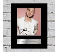 Iconic pics Justin Timberlake Digitally Signed Mounted Photo Display Autographed Picture Print