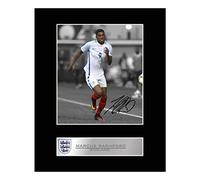 Iconic pics Marcus Rashford Signed Mounted Photo Display England FC Autographed Gift picture print