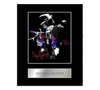 Iconic pics Michael Jackson Digitally Signed Mounted Photo Display 10x8 Inches Autographed Picture Print