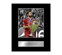 Iconic pics Mohamed Mo Salah Signed Mounted Photo Display Liverpool FC Champions League #1 Autographed Gift picture print