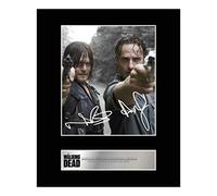 Iconic pics Norman Reedus, Daryl Dixon and Andrew Lincoln, Rick Grimes Signed Mounted Photo Display The Walking Dead