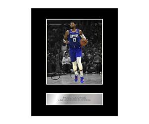 Iconic pics Paul George Signed Mounted Photo Display Los Angeles Clippers #01 NBA Printed Autograph Gift Picture Print
