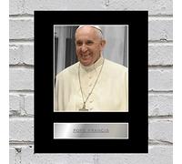 Iconic pics Pope Francis Mounted Photo Display