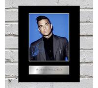 Iconic pics Robbie Williams Digitally Signed Mounted Photo Display Autograph Picture Print #1