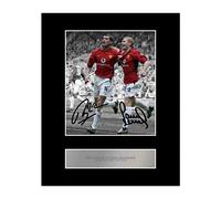 Iconic Pics Roy Keane & Paul Scholes Signed Mounted Photo Display, Plaque, Wall Art, Living Room