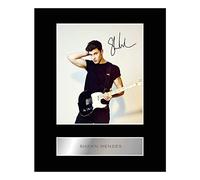 Iconic pics Shawn Mendes Signed Mounted Photo Display Autographed Gift picture print