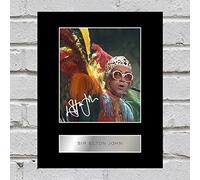 Iconic pics Sir Elton John Signed Mounted Photo Display #2