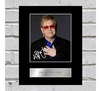 Iconic pics Sir Elton John Signed Mounted Photo Display