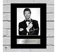 Iconic pics Sir Roger Moore Signed Photo Display James Bond 007#2