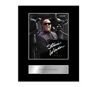 Iconic pics Stevie Wonder Signed Mounted Photo Display Music #2 Autographed Gift picture print