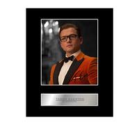 Iconic pics Taron Egerton Signed Mounted Photo Display Kingsman #1 Autographed Gift picture print