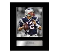 Iconic pics Tom Brady Signed Mounted Photo Display NFL New England Patriots #1 Autographed Gift picture print