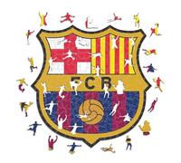 Iconic Puzzles, 100% eco-sustainable wooden puzzle with official license - Barcelona Logo, size S, 150 pieces