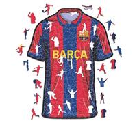 Iconic Puzzles, 100% eco-sustainable wooden puzzle with official license - Barcelona shirt, size S, 150 pieces