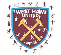 Iconic Puzzles - West Ham, Logo, 100% eco-sustainable wooden puzzle with official license, size S, 150 pieces