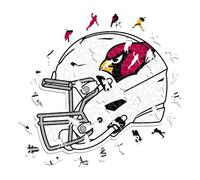Iconic Puzzles - Arizona Cardinals Helmet, Wooden Puzzle officially licensed NFL, 100% sustainable, Gift for Adults and Children, size M, 270 Pcs