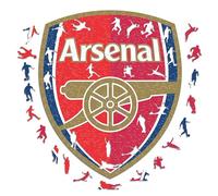 Iconic Puzzles, 100% eco-sustainable wooden puzzle with official license - Arsenal Logo, size S, 150 pieces
