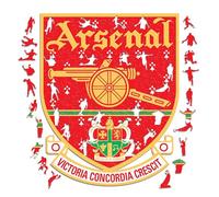 Iconic Puzzles, 100% eco-sustainable wooden puzzle with official license - Arsenal Retro Logo, size S, 150 pieces