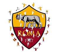 Iconic Puzzles - AS Roma, Logo, 100% eco-sustainable wooden puzzle with official license, Size S, 150 Pieces