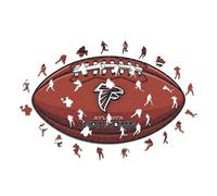 Iconic Puzzles, Atlanta Falcons Crest, 100% eco-sustainable wooden puzzle with official license, size M, 270 pieces