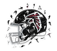 Iconic Puzzles - Atlanta Falcons Helmet, Wooden Puzzle officially licensed NFL, 100% sustainable, Gift for Adults and Children, size S, 150 Pcs