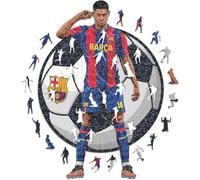 Iconic Puzzles - Barcelona, Marcus Rashford, Officially Licensed Wooden Puzzle, 100% Sustainable, Gift for Adults and Children, Size M, 270 Pieces