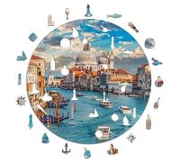 Iconic Puzzles - Beautiful Venice, Italy, 100% sustainable wooden puzzle, Gifts for Children and Adults, size L, 600 Pieces