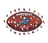 Iconic Puzzles, Buffalo Bills Crest, 100% eco-sustainable wooden puzzle with official license, size L, 500 pieces