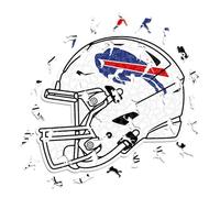 Iconic Puzzles - Buffalo Bills Helmet, Wooden Puzzle officially licensed NFL, 100% sustainable, Gift for Adults and Children, size S, 150 Pcs